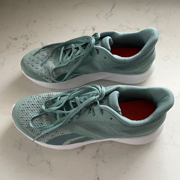 Reebok Memory Tech Sporty Lo Cut Lace Up Sneakers w Mesh Pastel Green White Sz 9 - Picture 1 of 11